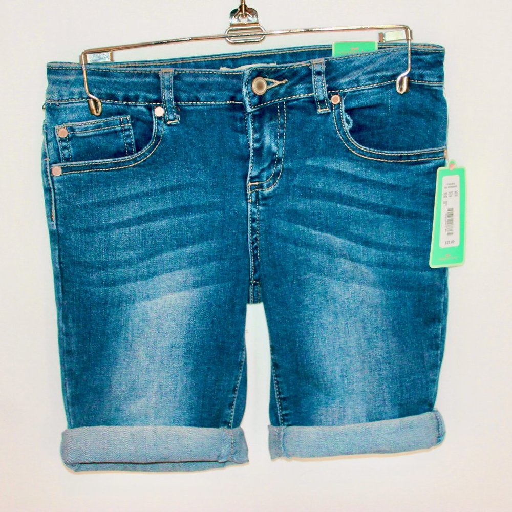 Copper Key Cuffed Denim Shorts, Girl's Sized 12, NWT